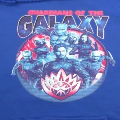 Guardians Of The Galaxy Vol. 3 Character Logo Long Sleeve Royal Blue Unisex Adult Hooded Sweatshirt
