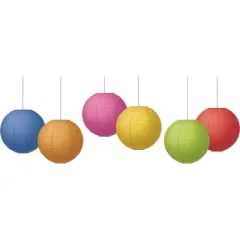 Teacher Created Resources&reg; Colorful 8" Hanging Paper Lanterns, Pack of 6