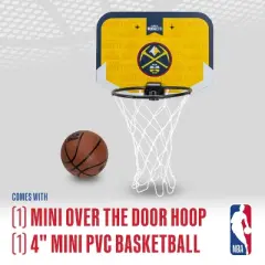 NBA Denver Nuggets Over The Door Hoop: Toy Sports Set for Ages 3+