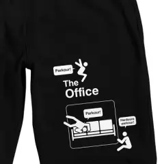 The Office Parkour Men's Black Sleep Pajama Shorts