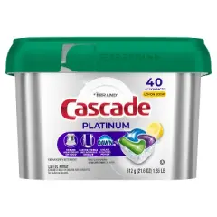 Cascade Platinum Action Pacs Dishwasher Detergent - Lemon
