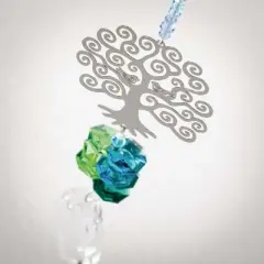Woodstock Wind Chimes Woodstock Rainbow Makers Collection, Crystal Fantasy, Large 6.5'' Tree of Life Crystal Suncatcher CFZTL