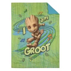 Marvel Guardians of the Galaxy I Am Groot Green and Blue 4 Piece Toddler Bed Set
