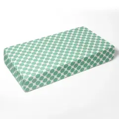 Bacati - Mint Dots Muslin 100 percent Cotton Universal Baby US Standard Crib or Toddler Bed Fitted Sheet