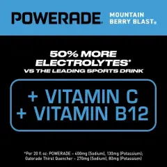 POWERADE Mountain Berry Blast Sports Drink - 8pk/20 fl oz Bottles