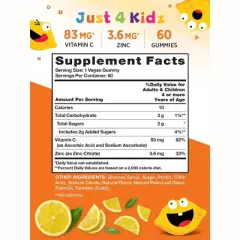 Nature's Truth Vitamin C Gummies for Kids | With Zinc | 60 Count