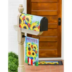 Stars and Stripes Watering Can Garden Textured Suede Flag