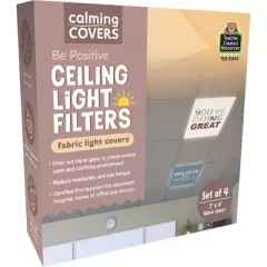 Teacher Created Resources&reg; Calming Covers Ceiling Light Filters, 2' x 4', Be Positive, Pack of 4