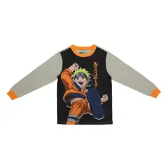 Youth Boys 2-Piece Naruto Sleepwear Set with Long Sleeve Shirt and Sleep Pants