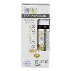 Aura Cacia Frankincense Essential Oil Revitalizing Roll-On - Case of 4/0.31 fz
