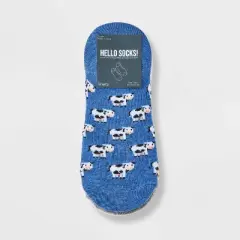 Women's Farm Animals 3pk Liner Socks - Denim Heather/Heather Gray/Pink 4-10