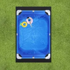 VEVOR Rectangle Pool Liner Pad, 12 x24 ft Pool Liner Pad for Above Ground Swimming Pools, Extra-Thick Pool Mat, Prevents Punctures, Black