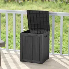 MAYEERTY 28 Gallon Large Capacity Outdoor Deck Box for Patio Furniture Cushions, Pillow with Wheels