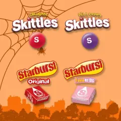 Mars - Skittles & Starburst Fun Size Chewy Halloween Candy Variety Bag Bulk - 43.65oz/105ct