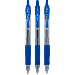 Pilot 3pk G2 Gel Pens Bold Point 1.0mm Blue Ink