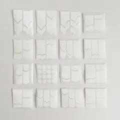 Wrapables 32 Sheets Nail Art Nail Guide Stickers Nail Tip Stickers Nail Stencil Stickers, 16 Designs (2 sheets each design)