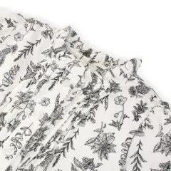 Hope & Henry Girls' Long Sleeve Ruffle Neck Button Down Blouse with Pintucking , Toddler