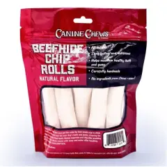 Canine Chews Beef Chip Roll Rawhide Dog Treats - 7ct