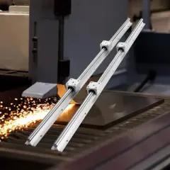 VEVOR Linear Guide Rail Set, SBR12 1000mm, 2 PCS 39.4 in/1000 mm SBR12 Guide Rails and 4 PCS SBR12UU Slide Blocks, Linear Rails and Bearings Kit