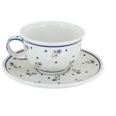 Blue Rose Polish Pottery 775-836 Zaklady Cup & Saucer