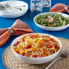 Corelle 46oz Vitrelle Pasta Bowl White: Round Solid Vitrelle, 8.5" Diameter, Dishwasher-Safe, Dining Tableware for All Ages