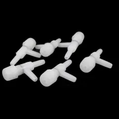 Unique Bargains 2-way White Plastic Aquarium Fish Tank Pond Air Flow Control Valve 6 Pieces