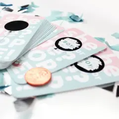 12ct Scratch Off Gender Reveal Boy Balloon Cards