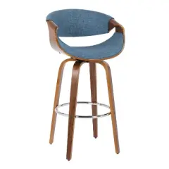 Set of 2 Curvini Upholstered Barstools - Lumisource