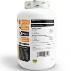 VetriScience Glycoflex 3 Maximum Strength Hip and Joint Supplement with Glucosamine for Dogs, Chicken Flavor, 120 Chews