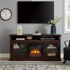 NicBex TV Stand 18" Electric Fireplace TV Stand Entertainment Center Media Console for Living Room, Bedroom