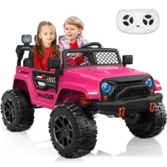 ANPABO 24 V 4WD Truck Two Seater With Parent Remote Control And Bluetooth Music Player 3-8 Years Old