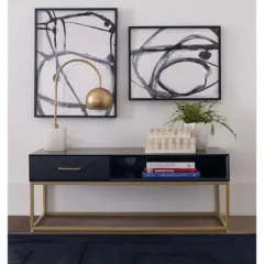 Ellias TV Stand for TVs up to 50" Black/Gold - Finch