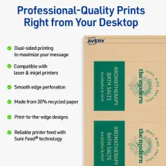 Avery Arched Printable Tags, 2" x 3-1/2", Kraft Brown, 80 Total