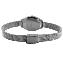 Peugeot Women's Silver Dial  Sun Moon Watch 30x20mm Calendar Mesh Bracelet
