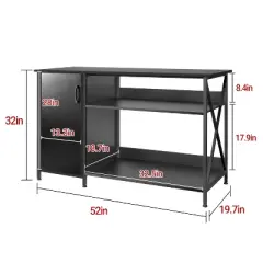 REPTI ZOO 55-75 Gallon Metal Reptile and Aquarium Stand, Black