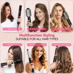 NICEBAY Hair Dryer Brush, Blow Dryer with 110000RPM Brushless Motor, Hot Air Styler 1300W for Quick Drying, Curling, Volumizing, Straightening