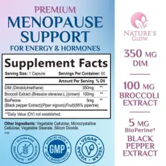 Natural Menopause Supplements for Women - Perfect for Hormone Support - 60 Capsules By Nature's Glow