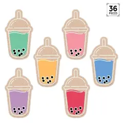 Creative Teaching Press&reg; Krafty Pop! Boba Cups 6" Designer Cut-Outs, Pack of 36