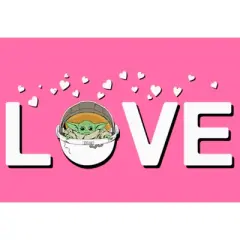 Girl's Star Wars: The Mandalorian Grogu Love Bassinet Crop T-Shirt