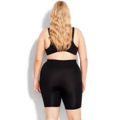 Women's Plus Size Seamless Bike Short - black | AVENUE