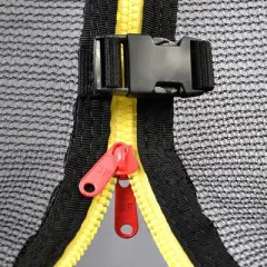 Okak 12/14FT UV-Protected Trampoline with Outer Safety Enclosure, Pumpkin Outdoor Trampolines with Thick Spring, Rebounder for Outdoor