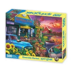 Springbok Riverside Market Jigsaw Puzzle - 500pc