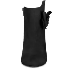 Perphy Bow Pointed Toe Stiletto Heels Ankle Boots for Women