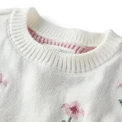 Little Planet By Carter's Organic Baby Girls' 2pc Floral Sweater Set - Cream