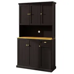AndMakers Wood 39.76 in. Pantry Cabinet with Adjustable Shelves