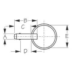 Sea Dog 1/4" x 1-1/2" Release Pin Boat Equipment 1934151.