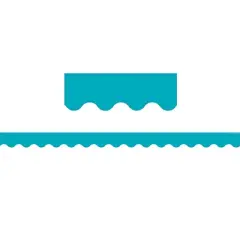 Teacher Created Resources&reg; Teal (solid) Scalloped Border Trim, 35 Feet Per Pack, 6 Packs