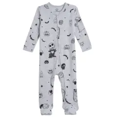 Disney Nightmare Before Christmas Jack Skellington Baby 2 Pack Zip Up Sleep N' Play Coveralls Newborn to Infant 