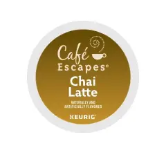 Caf&eacute; Escapes Chai Latte Coffee Pods Flavored Coffee Dark Roast - 24ct