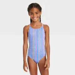 Girls' 2pc Taffy Striped Short Sleeve Rash Guard Set - Cat & Jack&trade;
